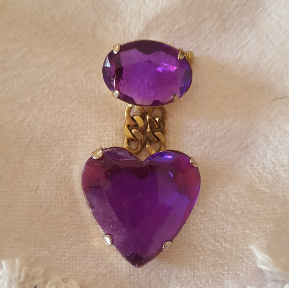 Purple heart pin